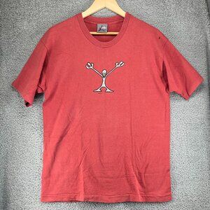 Vintage 1995 Xing Gear Silver Alien T-Shirt Font and Graphic Single Stitch